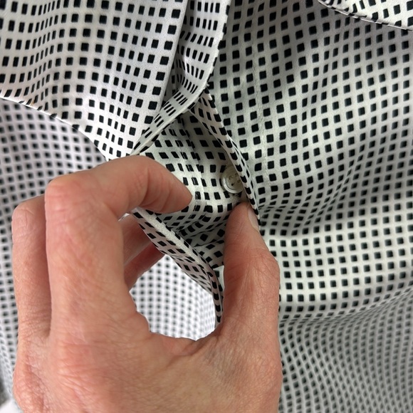 Vintage Regina Porter Elegant Black and White Blouse with Bow Women's Top - Picture 5 of 13